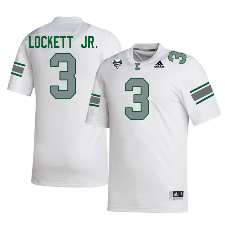 Eastern Michigan Eagles #3 Terry Lockett Jr. College Football Jerseys Stitched-White